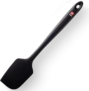 DI ORO Seamless Series Pro 14 Inch Extra Large Silicone Spatula - 600°F Heat-Resistant Rubber Spatula - Great for Baking, Cooking, and Scraping - BPA Free and LFGB Certified Food Safe Silicone (Black)