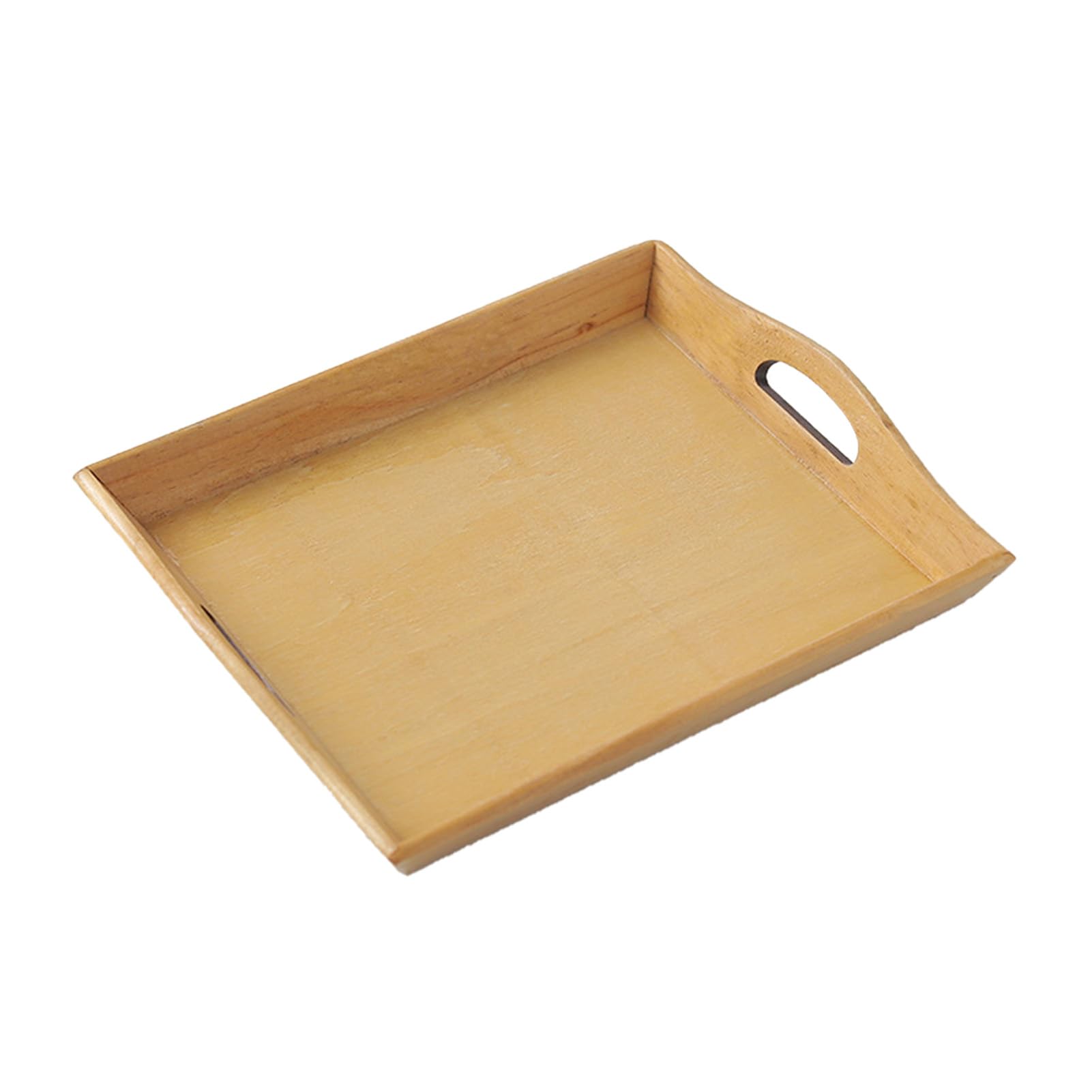 WEKONUMEX Food Serving Tray, Wood Serving Tray With Handles Rectangular Vintage Wood For Breakfast In Bed Lunch Dinner