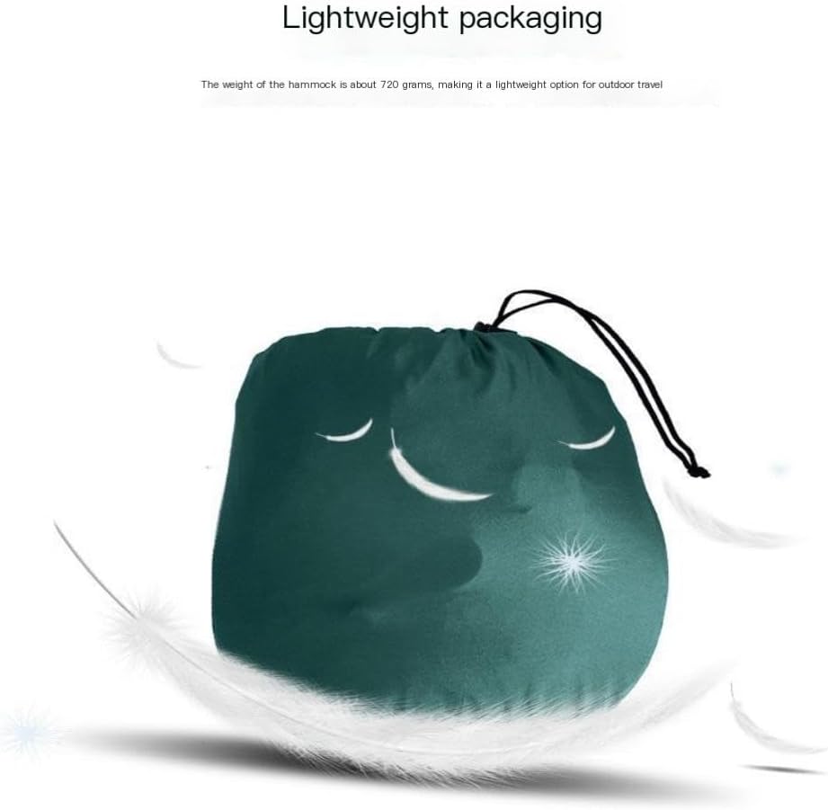 Portable Camping Hammock, Fully Automatic Hammock with Mosquito Net, Cotton Breathable Hammock, Outdoor Travel Hanging Hammock, Single Camping Sleeping Equipment (Green)