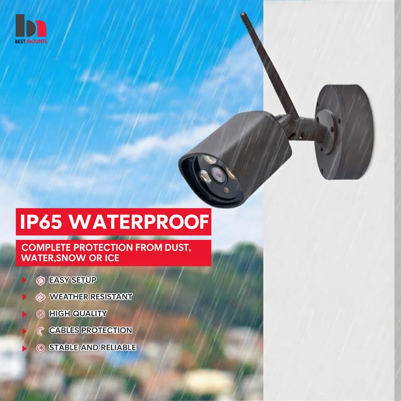 4 Pack PFA130-E Security Camera Junction Box (ABS) for Indoor & Outdoor Surveillance Camera - Security Camera Mount Bracket Waterproof Universal Camera Mount for Dome, Turret & Bullet Cameras (Grey)