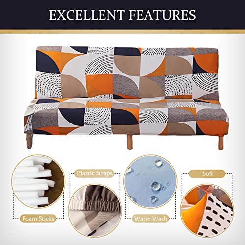 Yiran Geometry Printed Sofa Cover Slipcover For Kids Pets Colourful Furniture Protector Couch Cover With Elastic Bottom 2 Seater (57-72 Inch) #TOP4