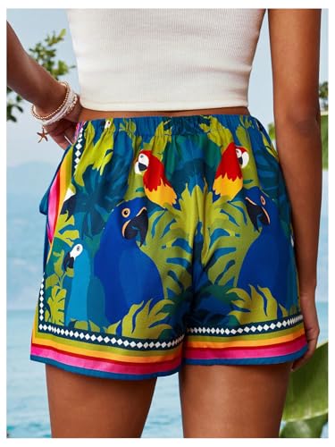 Image of SweatyRocks Women's Boho Mini Skirts Floral Shorts Tie Side Wrap Skorts