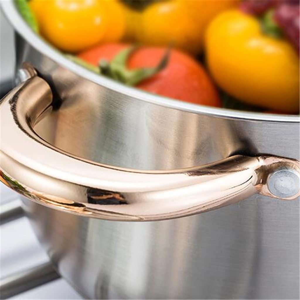 Juego De Utensilios De Cocina, Olla para Sopa, Ollas para Estofado De Acero Inoxidable, Cocina De Inducción, Cacerola De Cocina, Vaporera De Doble Caldera
