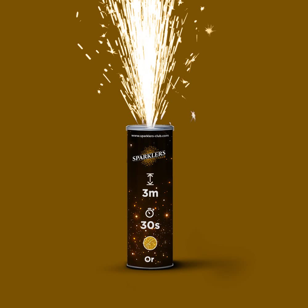Pack Mariage 4 Déclencheurs + 5 Jets de Scène 3 Mètres / 30 Secondes + Télécommande pour Machine d'allumage de Jet de Scène Artifice pour Intérieur à Étincelles Lumineuses - SPARKLERS CLUB®