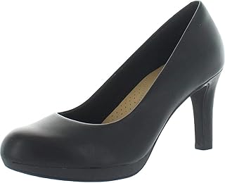 Clarks Adriel Viola - Zapatos de tacón para mujer, estampado de cocodrilo negro, 10.5