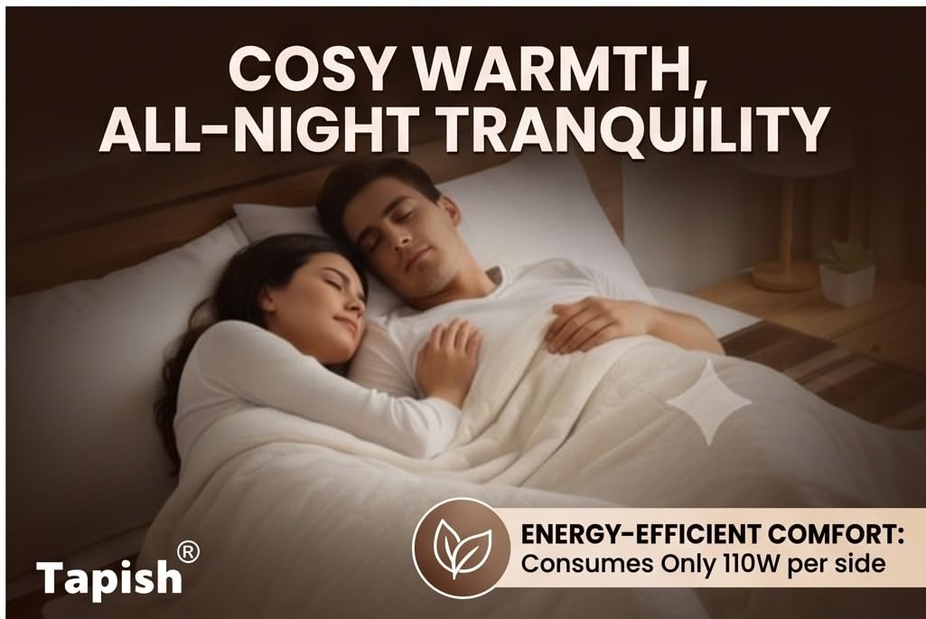 Tapish Woollen Electric Blanket - Double Bed Warmer -8