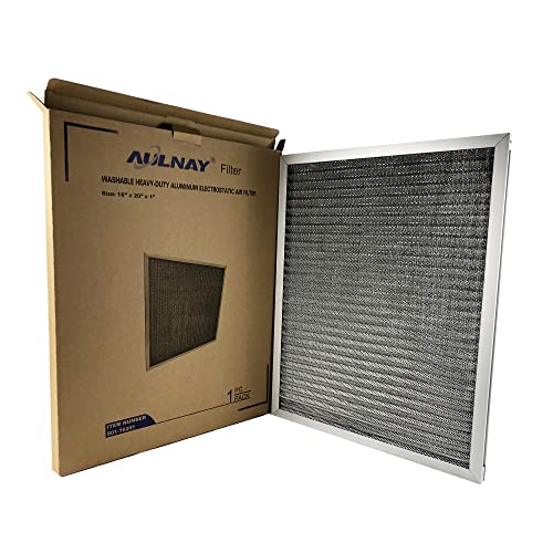 Aluminum Electrostatic Air Filter Replacement (16" X 20" X 1"), Furnace Central Ac Filter, Washable Metal Hvac Air Filter #TOP1