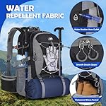 NUBILY 50L Hiking Backpack Waterproof Camping Backpack for Men Women Lightweight HIking Daypack Outdoor Travel Daypack - Image 3