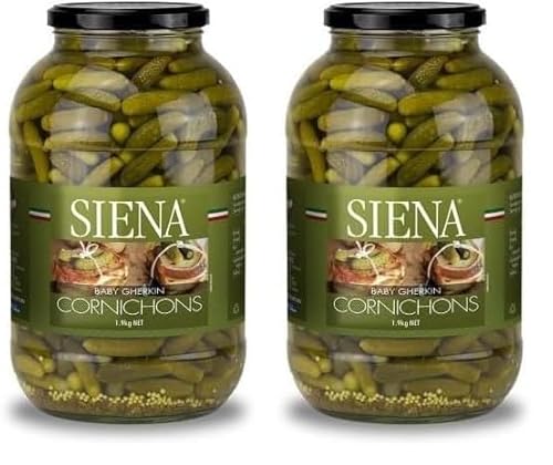 Siena Cornichons Baby Gherkin 1.9 kg (Pack of 2)