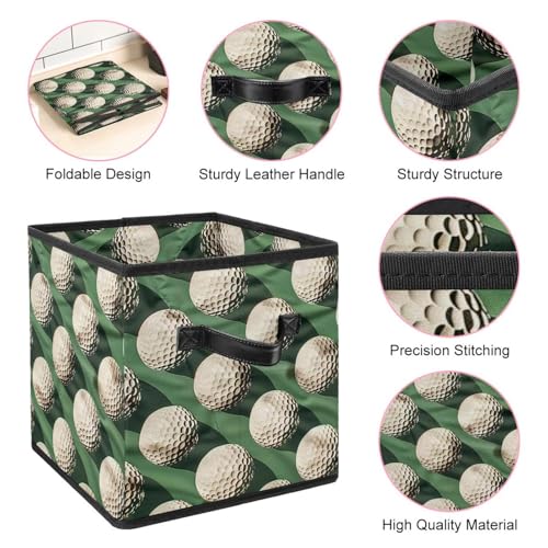 Panier de rangement de golf pliable et robuste avec double poignées - 5
