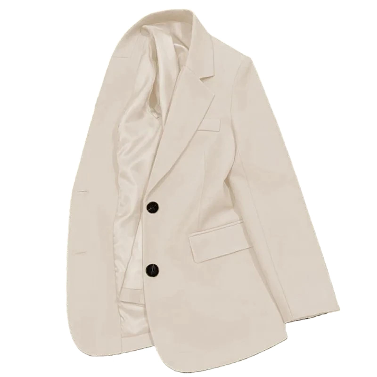 Women's Blazers Suit Jacket Casual Office Lady Ladies Spring Autumn Tops White1 S