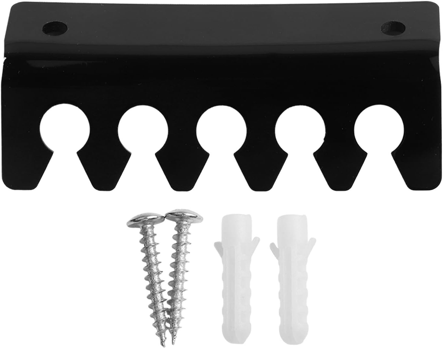 Black Cable Clips Desk & Wall Cable Management – 5-Pack Cord Organizers with Strong Backing, Reusable Desktop Cable Holder Charging Cables, Headphones, and Computer Cords