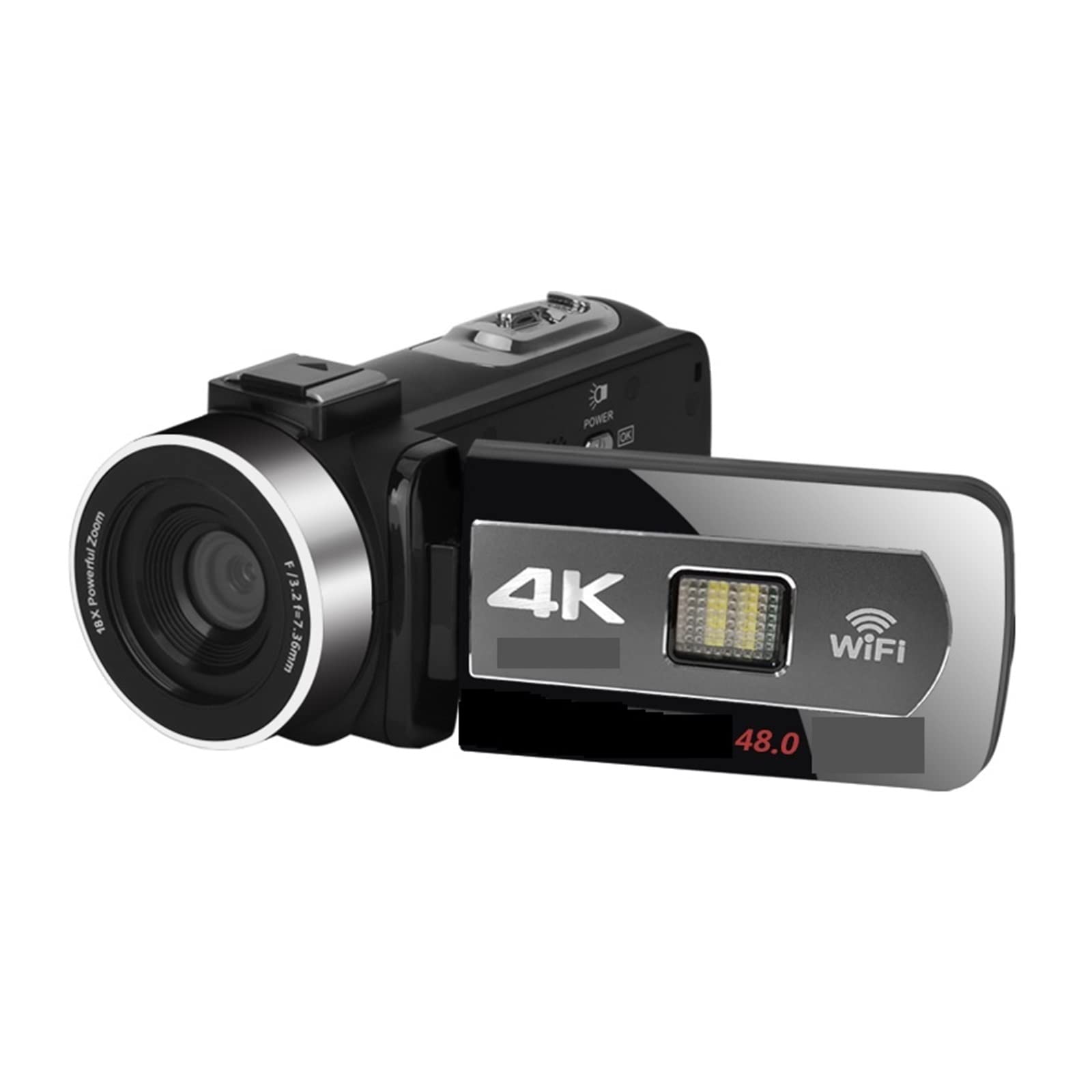 Fotocamera digitale, Fotocamere per la fotografia, Videocamere Web digitali professionali HD for videocamera 4K for la fotografia Videoregistratore con messa a fuoco automatica con zoom 18X Vlog Porta
