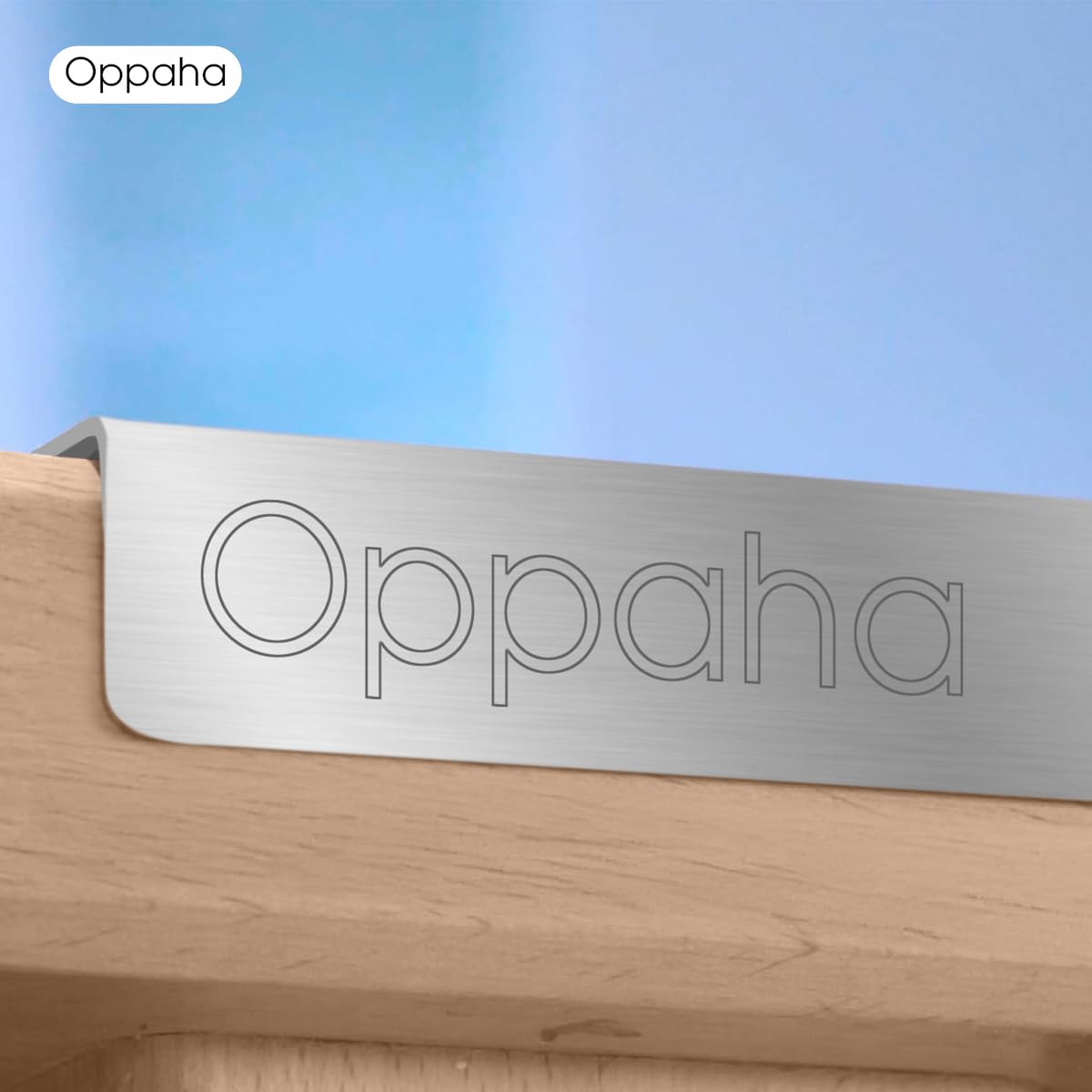 Oppaha - Spianatoia da Cucina in Acciaio Inox - Piano da Lavoro Compatto per Impastare - Superficie in AISI 304 - Tappetino Antiscivolo Incluso -56x30 cm