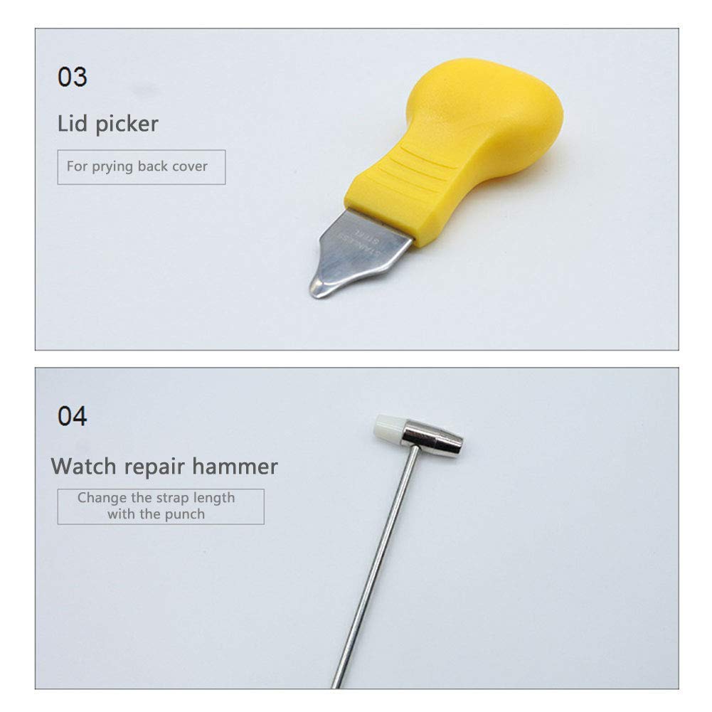 Kit de Herramientas para reparación de Relojes, Juego de Herramientas para eslabones de Correa de Reloj, Kit de Herramientas para reparación