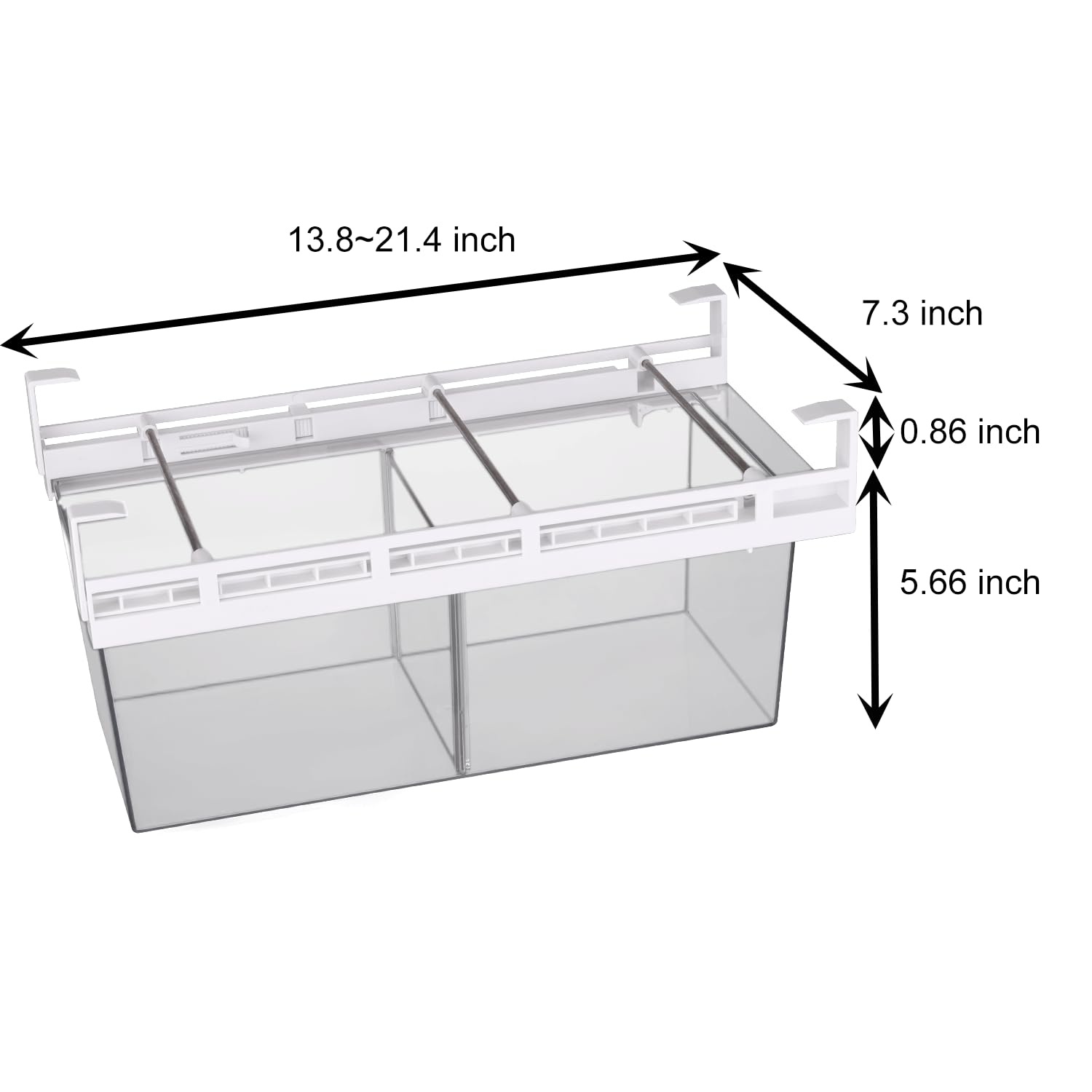 Paquete de 2 organizadores de cajones extragrandes para refrigerador, contenedor de organización de refrigerador para carne, queso, productos y contenedores de almacenamiento deslizantes 4