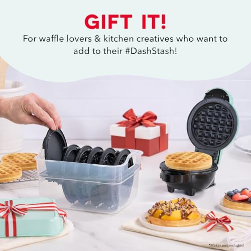 Image of Dash MultiMaker Mini System Removable Plate Set - Mini Pancake Maker - Ceramic, Nonstick Replacement Plates - Waffle Maker Not Included - 4-Inch - Two-Pack - Griddle Plates