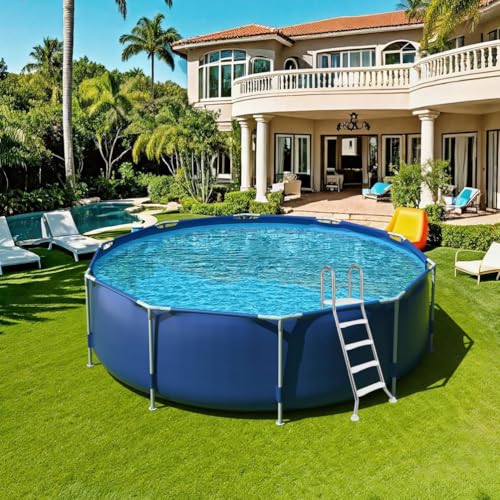 Escalera para piscina sobre tierra A-frame 4 peldaños acero inox miniatura 2