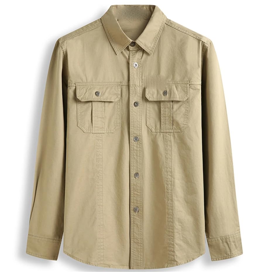 Camisa de manga larga para hombre chaqueta de algodón primavera 3