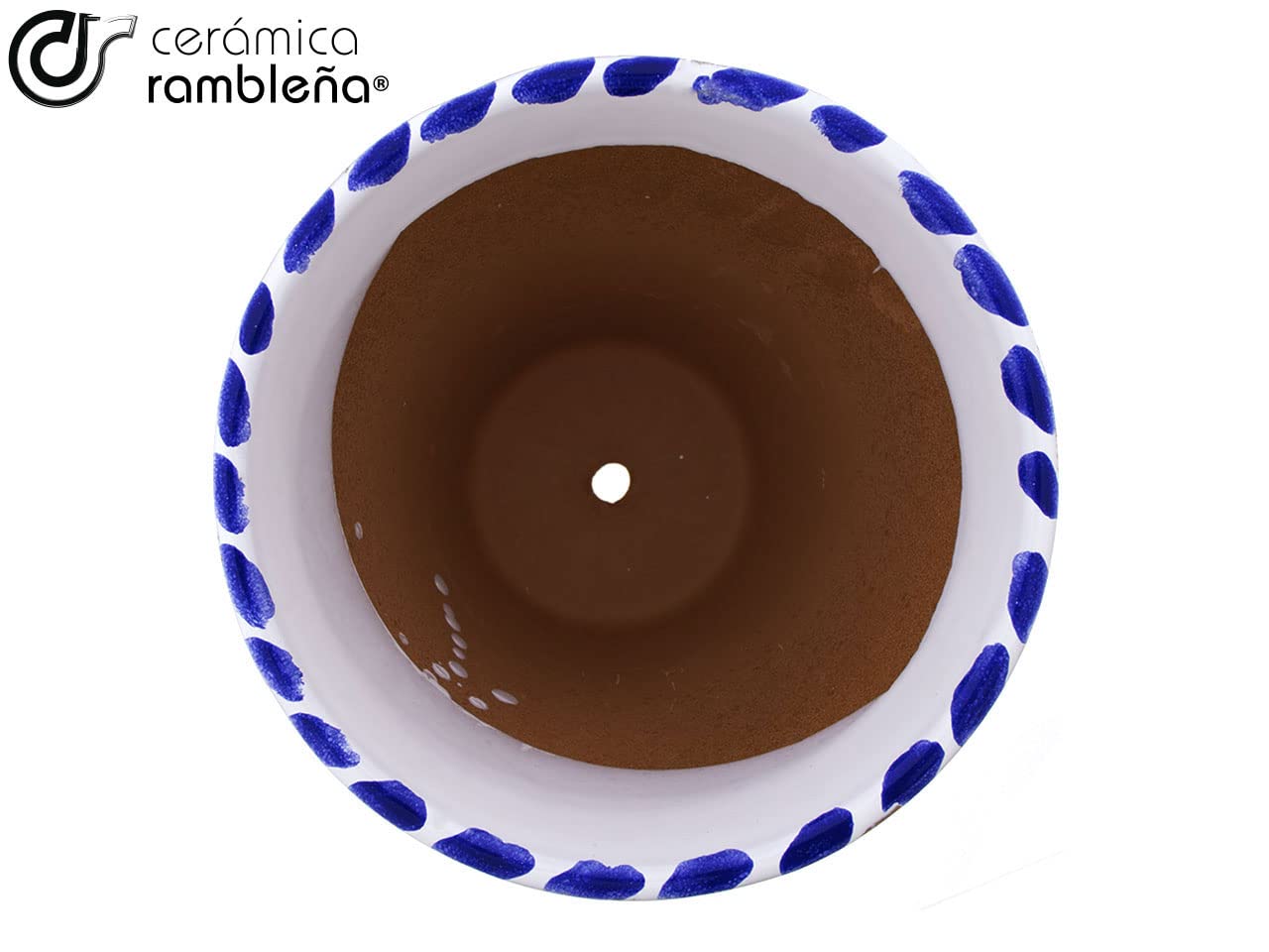 Ceramic RAMBLEÑA | Garnki z czerwonego błota | Dekoracyjne doniczki | Doniczki ceramiczne | Doniczki zewnętrzne | Model D101 | 100% Ręcznie robiona dekoracja | 20x20x17 cm