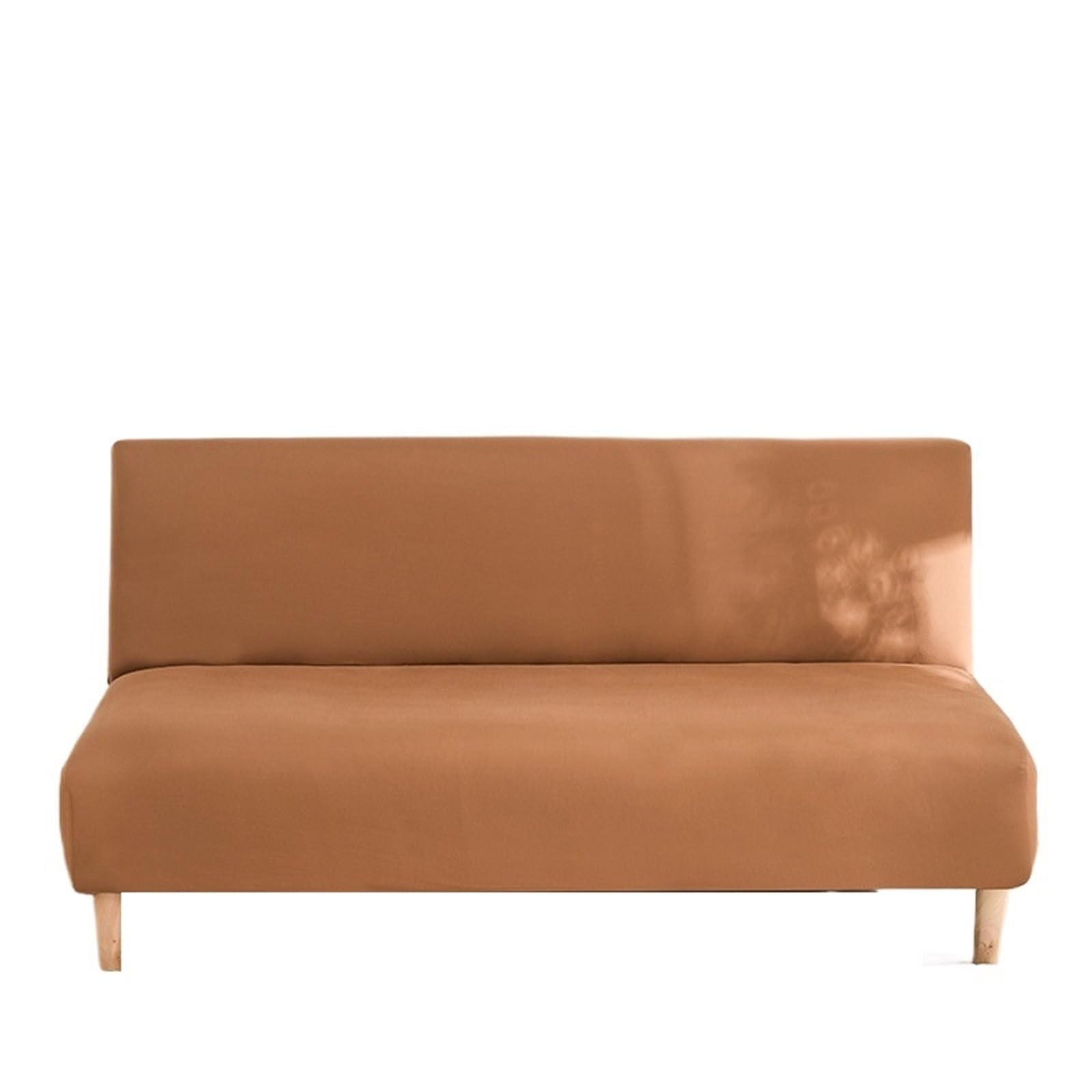 DHYUACN Armless Sofa Slipcover Stretch Solid Color Sofa Cover Without Armrests High Elasticity Anti-Scratch Couch Slipcover Four Season(Color 3,160-190cm)
