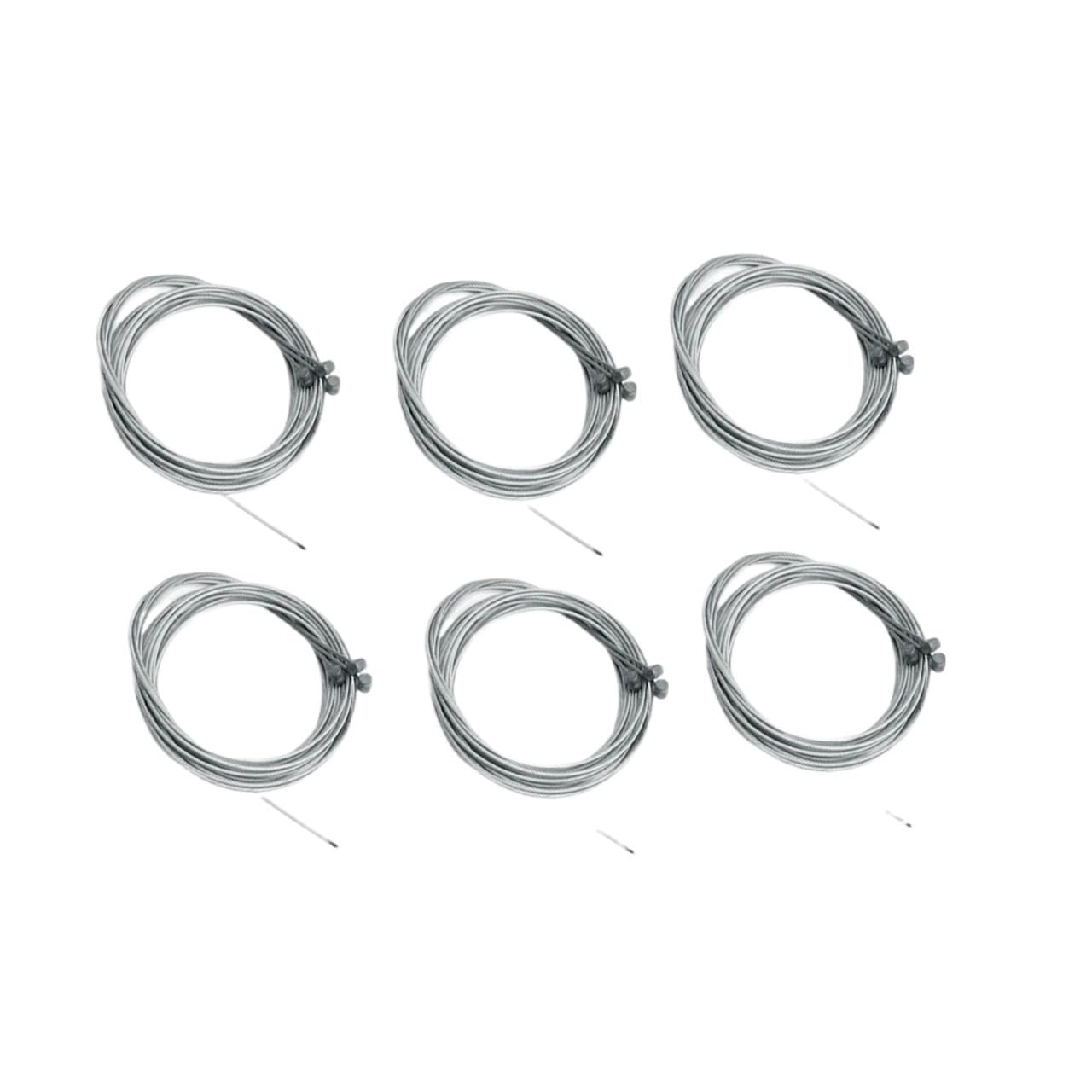 Fil de câble universel de Scooter de moto de 1.2M 1.8M, câble de remplacement en acier de frein avant et arrière d'accélérateur d'embrayage d'accélérateur(6pcs 1.8m Brake)