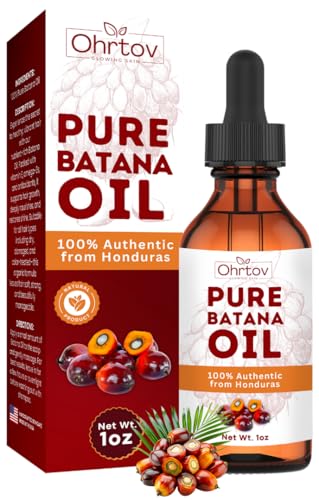 Batana Oil for Hair Growth – Dr. Sebi Inspired Botana Oil from Honduras – Natural Treatment for Hair Loss, Thinning, Bald Spots, Breakage – Strengthening, Thickening, Volumizing Serum for All Types