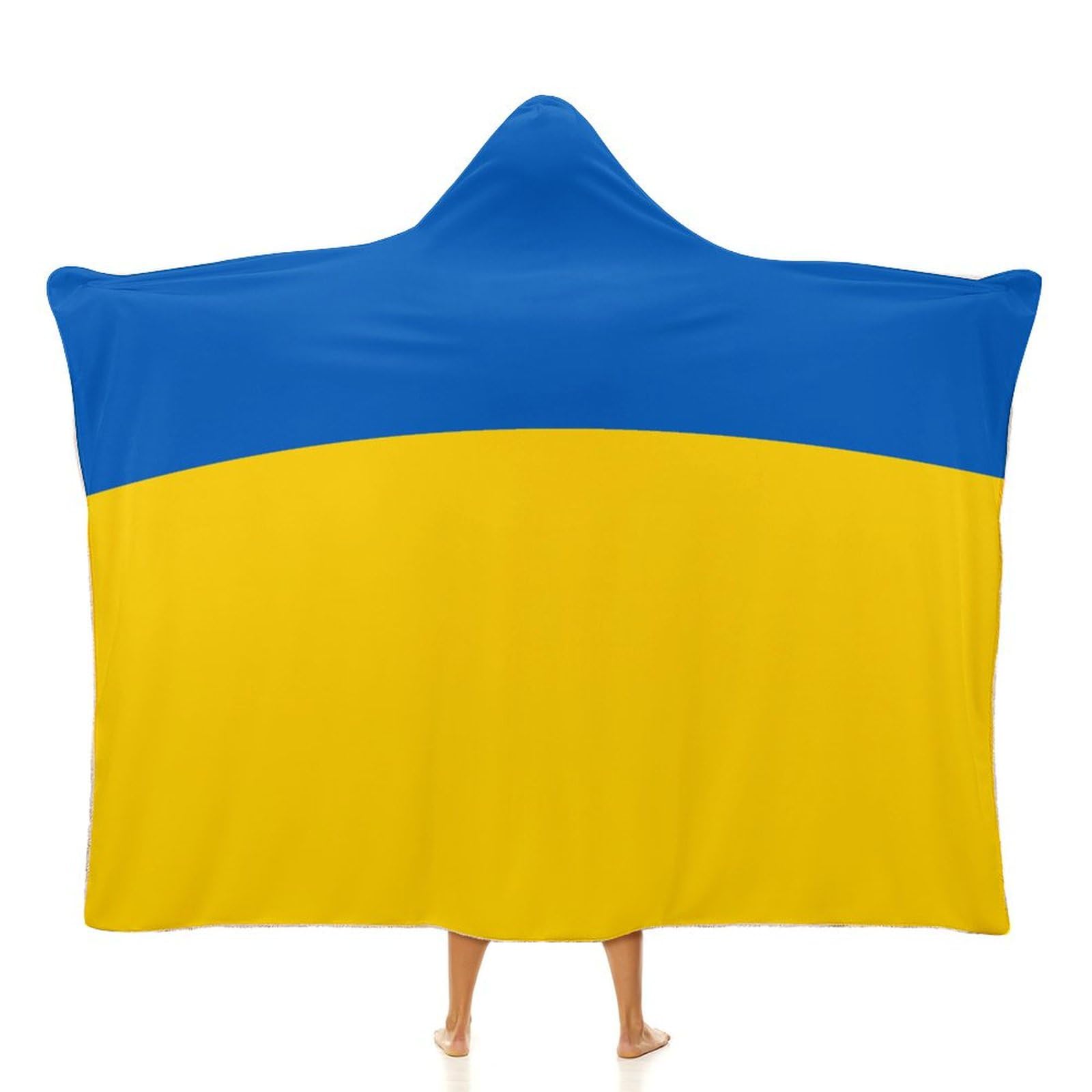 Couverture à capuche drapeau ukrainien cadeau original homme femme