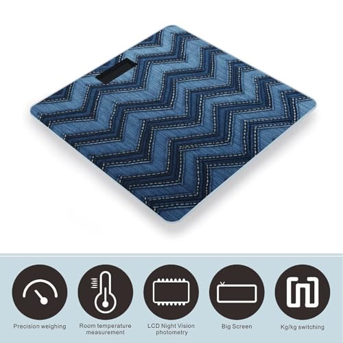 Báscula Digital de Baño de Vidrio Templado Azul miniatura 3