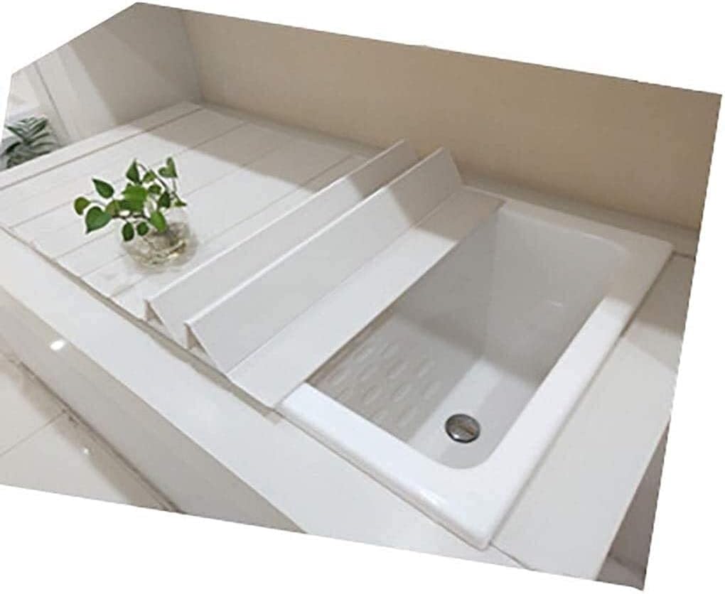 Bath Cover Bathtub Cover Anti-dust Dust Board Bathtub Insulation Cover PVC Foldable Bathtub Cover Bathtub Tray (Size : 126800.6cm) (159 * 80 * 0.6cm)