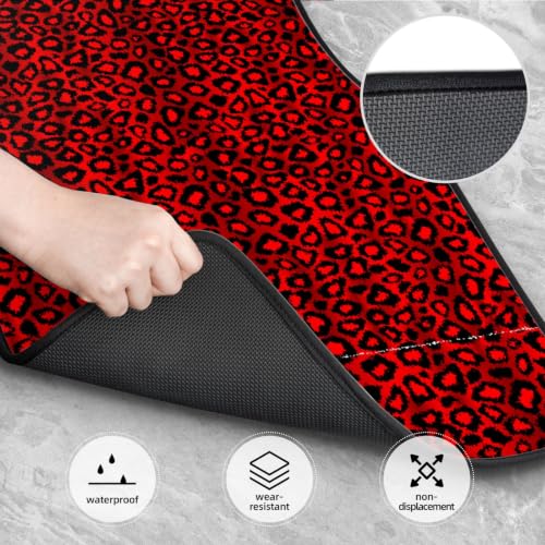 Alfombrillas para coche antideslizantes juego de 4 piezas leopardo 4