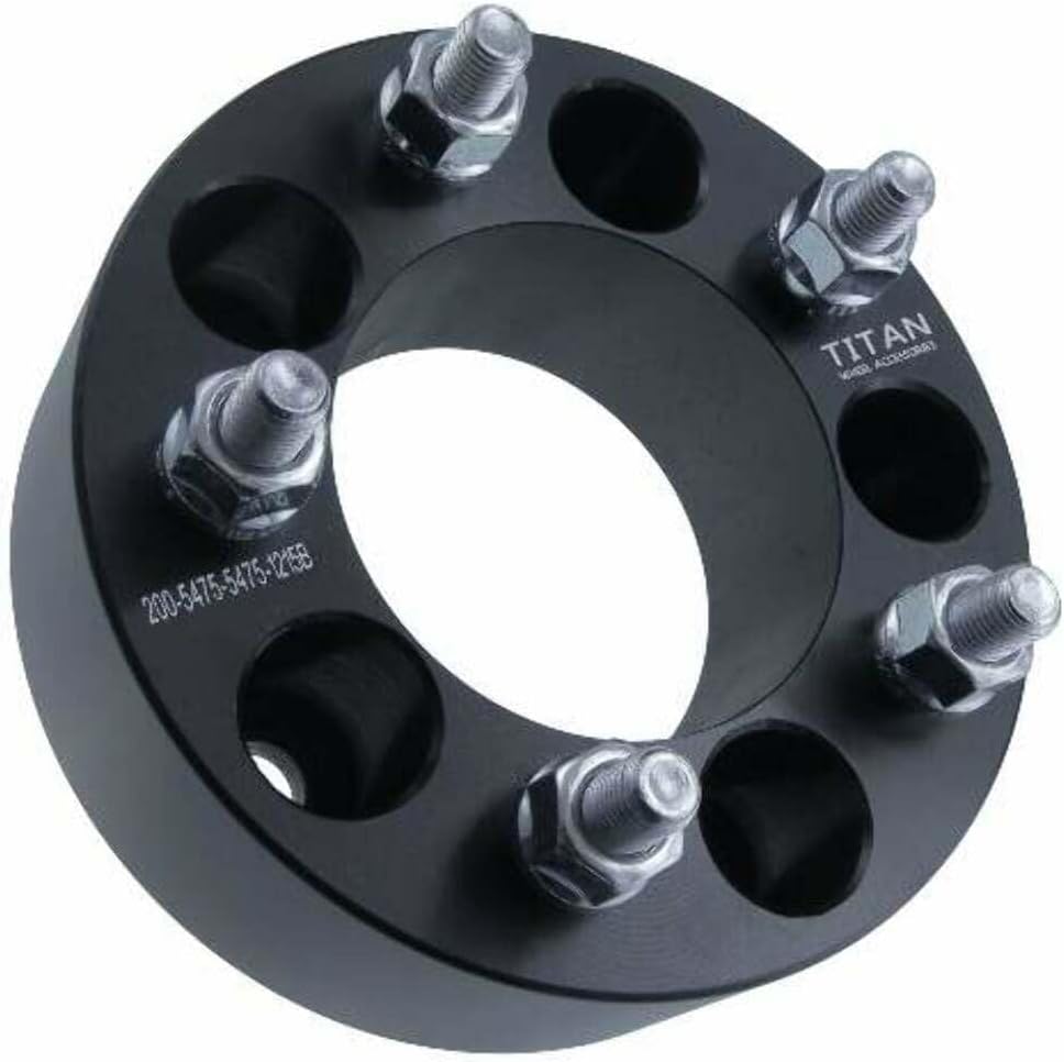1" 5x4.75 Wheel Spacers - Fits Corvette Camaro Fits Pontiac Firebird S10 Blazer S15 Jimmy - 1 Inch (25mm), 5x120, 12x1.5 Studs - Pair of 2 - Black