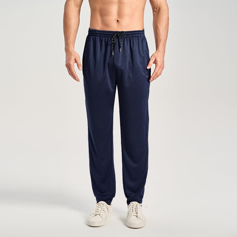 Men’s Mesh Jogger Sweatpants 3 Pack – Lightweight Quick Dry Athletic Pants with Zipper Pockets for Workout, Running - Image 2