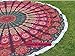 colors of rajasthan COR's Hippie Mandala Tapestry Round Roundie Wall Hanging Beach Towel Throw Yoga Mat Round Tapestry 72"