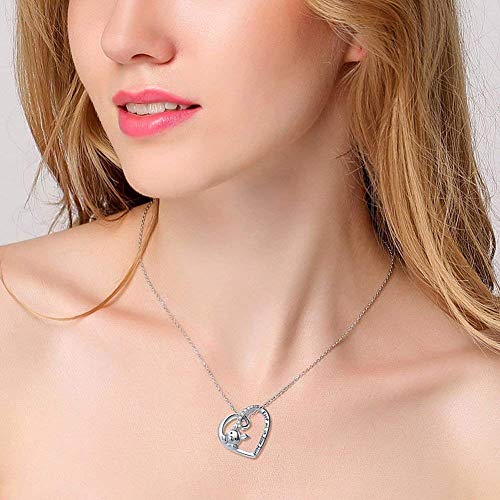Cute Little Pig Sterling Silver Crystal Love Pendant Necklaces for Her Women Engraved Keep Me in Your Heart Nice Gifts2