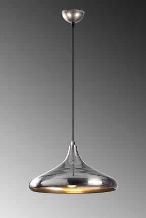 Lambadar Retro Rustic Model Modern Metal Single Chrome Pendant Chandelier Cafe Chrome Single Size 35 X 74 3506-Svm101Chrome