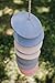 Colorful Ceramic Wind Chimes - Handcrafted Stoneware Hanging Chimes in Blue, Ivory, Grey, and Coral