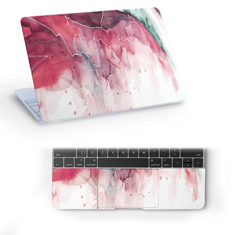Galaxsia Pink Marble D3 Full Vinyl Laptop Skin/Sticker/Cover for 13 to 13.3 Inches Laptops Laminated-Removable-HD Quality Compatible for Hp-Dell-Sony-Lenovo-Asus etc.(13x9.2 Inches)