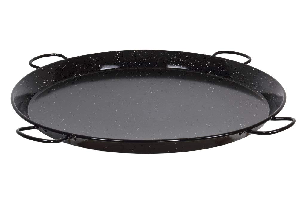 Cofan Paellera de Acero Esmaltado | Formato Tradicional | Paellera con 4 Asas | Diámetro 80 cm | 40 Raciones