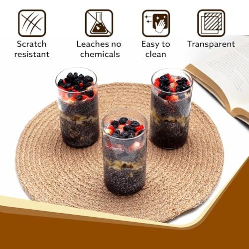 Image of Premium 300 ML Water & Juice Drinking Glasses Set of 6 Vintage Glassware Set for Juice, Cocktail, Mocktail,Whisky All Beverages Everyday Uses for Gift (6, MT-11)