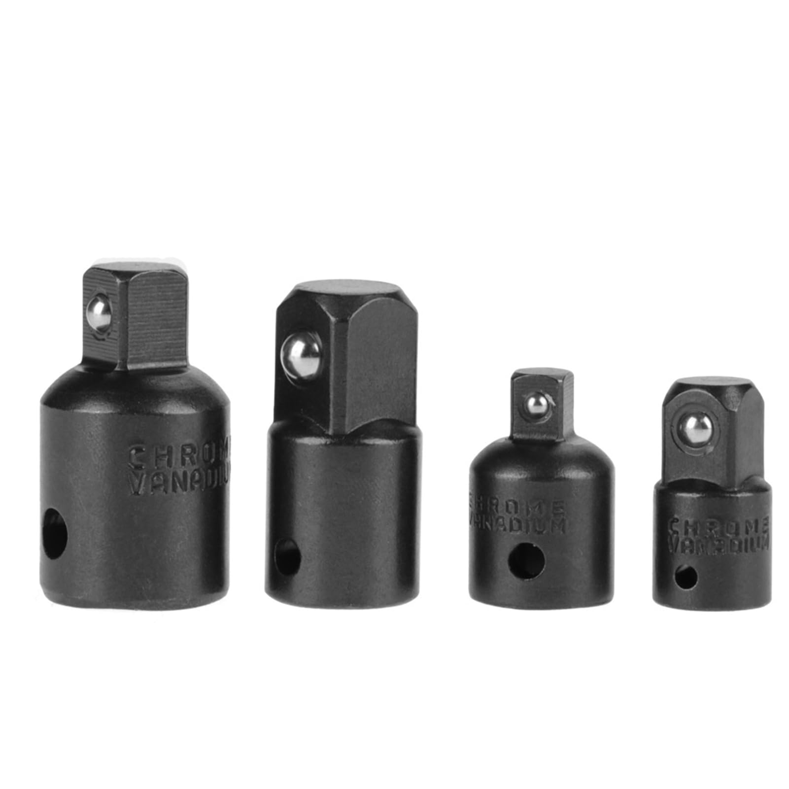 4-teiliges Steckschlüssel Adapter Set – Reduzierstücke 1/2“, 3/8“, 1/4“ Aus Chrom-Vanadium-Stahl