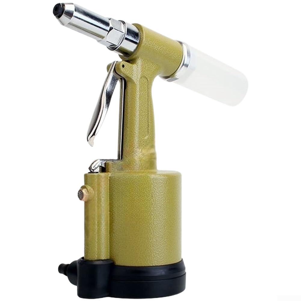 Herramienta de remache neumática de grado industrial 13000N fuerza de tracción para remaches de aluminio de acero inoxidable para reparación de automóviles, garaje, metal y bricolaje 2.4-4.8mm (A)