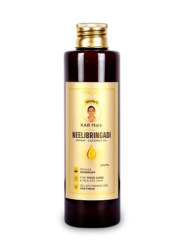 Sholly's KAR Mark Neelibringadi Keram | Daily Hair Oil With Bringaraj, Neeli, Karnasphota And Amla | Coconut Oil Base | 200 Ml