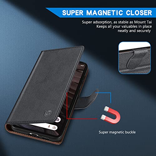 Image of ZZXX for Google Pixel 7a Wallet Case Magnetic Closure 6.1 inch,Grey