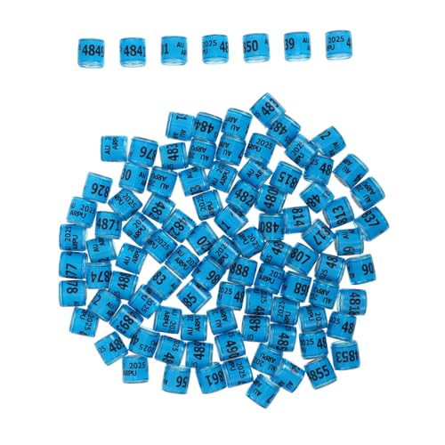OFFSCH Pigeon Foot Rings 100pcs Aluminum Pigeon Leg Ring Marking Bands and Birds