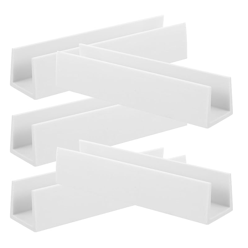 Suporte de Reforço em U para Portão de Pets balacoo em PVC Branco, 5 Unidades