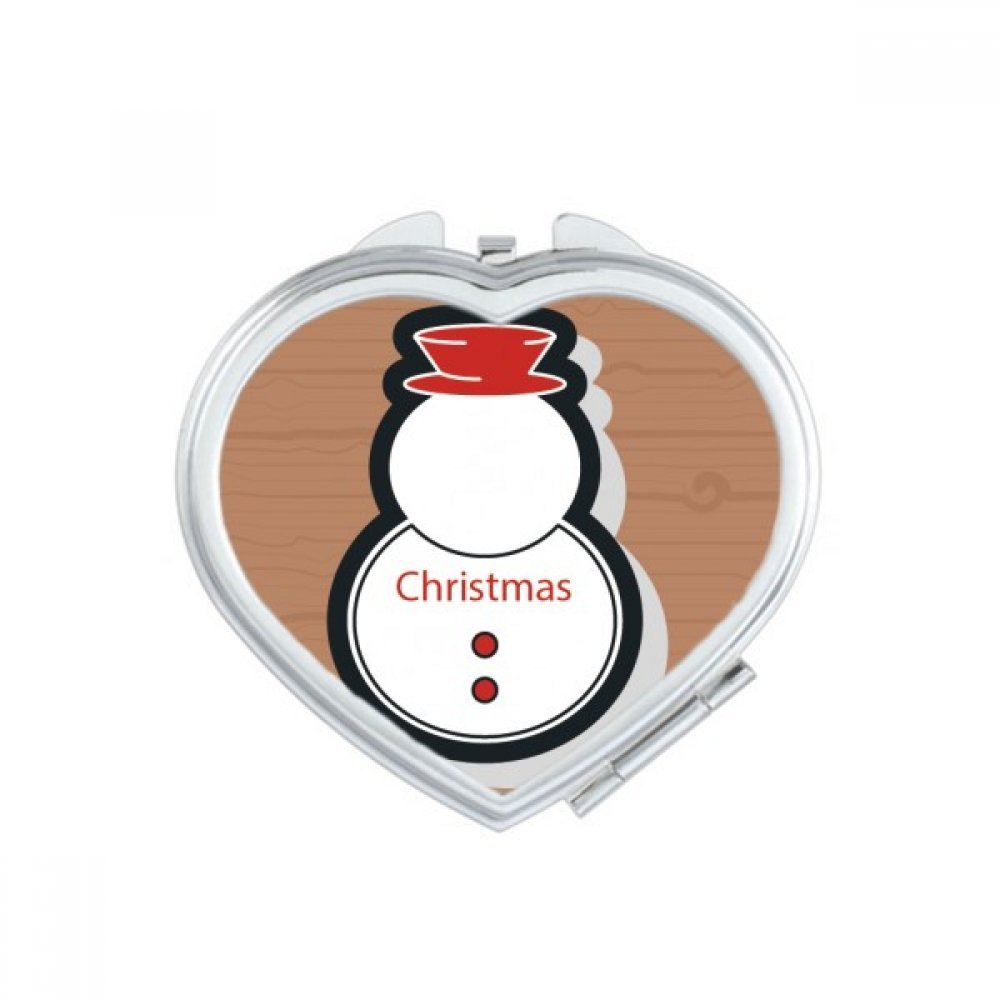 Miroir de poche cœur pour retouches rapides petit miroir compact Noël
