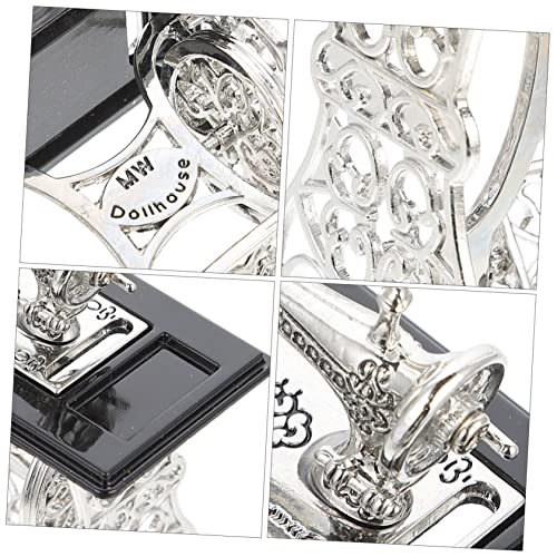 Lurrose 1 St Mini-naaimachine Peuter Huishoudelijk Speelgoed Miniatuur Naaimachine Speelhuisje Naaien Speelgoed Ambachtelijke Machine Modellering Naaister Modellen Tram- Legering Pedaal - Image 8