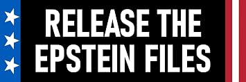 Release the Epstein Files Sticker Large 3x9 Patriotic No Cover-Up Stickers