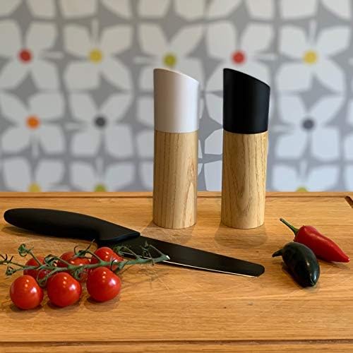 Stylhak Wood Salt & Pepper Mill Set with Adjustable Ceramic Grinder